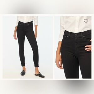 J.Crew High Rise Black Skinny Jeans Stretch Denim 30P